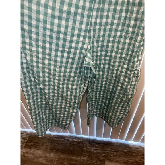 Nordstrom Green Gingham Tie Back Ankle Jumpsuit SZ 3XL. NWT. 6 - Picture 4 of 10